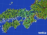 近畿地方のアメダス実況(日照時間)(2016年09月25日)