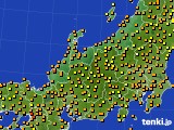 2016年09月25日の北陸地方のアメダス(気温)