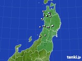 東北地方のアメダス実況(降水量)(2016年09月27日)