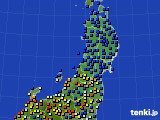 東北地方のアメダス実況(日照時間)(2016年09月27日)