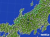 2016年09月27日の北陸地方のアメダス(風向・風速)