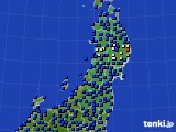 2016年09月28日の東北地方のアメダス(日照時間)