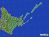 道東のアメダス実況(風向・風速)(2016年09月28日)