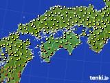 2016年09月29日の四国地方のアメダス(気温)