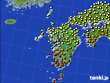 2016年09月29日の九州地方のアメダス(気温)