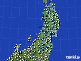 東北地方のアメダス実況(風向・風速)(2016年09月29日)