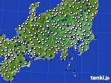 関東・甲信地方のアメダス実況(風向・風速)(2016年09月29日)
