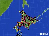 北海道地方のアメダス実況(日照時間)(2016年09月30日)