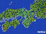 近畿地方のアメダス実況(日照時間)(2016年10月01日)