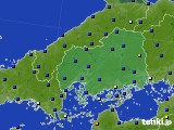 2016年10月01日の広島県のアメダス(日照時間)