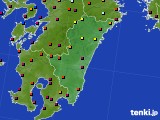 宮崎県のアメダス実況(日照時間)(2016年10月01日)