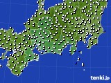 東海地方のアメダス実況(風向・風速)(2016年10月01日)