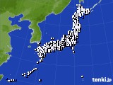 2016年10月01日のアメダス(風向・風速)
