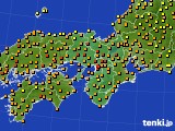 近畿地方のアメダス実況(気温)(2016年10月02日)