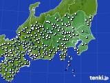 関東・甲信地方のアメダス実況(降水量)(2016年10月03日)
