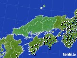 中国地方のアメダス実況(降水量)(2016年10月03日)