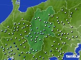 長野県のアメダス実況(降水量)(2016年10月03日)