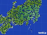 関東・甲信地方のアメダス実況(日照時間)(2016年10月03日)