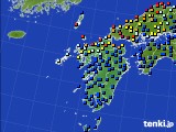 2016年10月03日の九州地方のアメダス(日照時間)