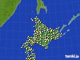 2016年10月03日の北海道地方のアメダス(気温)