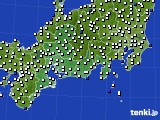 東海地方のアメダス実況(風向・風速)(2016年10月03日)