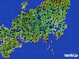 関東・甲信地方のアメダス実況(日照時間)(2016年10月04日)