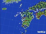 九州地方のアメダス実況(日照時間)(2016年10月04日)