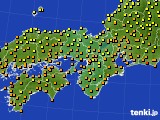 2016年10月04日の近畿地方のアメダス(気温)