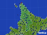 道北のアメダス実況(風向・風速)(2016年10月04日)