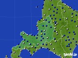 道央のアメダス実況(風向・風速)(2016年10月04日)