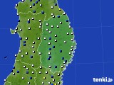 2016年10月04日の岩手県のアメダス(風向・風速)