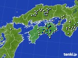 四国地方のアメダス実況(降水量)(2016年10月05日)