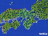 近畿地方のアメダス実況(日照時間)(2016年10月05日)