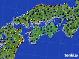 2016年10月05日の四国地方のアメダス(日照時間)
