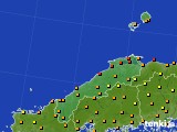 2016年10月05日の島根県のアメダス(気温)