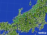 北陸地方のアメダス実況(風向・風速)(2016年10月06日)