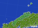 島根県のアメダス実況(風向・風速)(2016年10月06日)