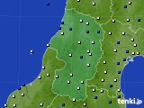 山形県のアメダス実況(風向・風速)(2016年10月06日)