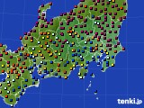 関東・甲信地方のアメダス実況(日照時間)(2016年10月07日)