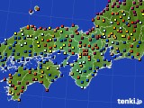 近畿地方のアメダス実況(日照時間)(2016年10月07日)