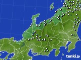 北陸地方のアメダス実況(降水量)(2016年10月08日)