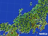 北陸地方のアメダス実況(日照時間)(2016年10月08日)