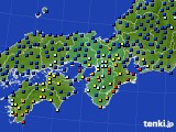 近畿地方のアメダス実況(日照時間)(2016年10月08日)