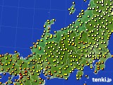 2016年10月08日の北陸地方のアメダス(気温)