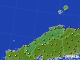 2016年10月08日の島根県のアメダス(気温)
