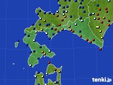 2016年10月09日の道南のアメダス(日照時間)