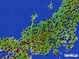 北陸地方のアメダス実況(日照時間)(2016年10月10日)