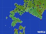 2016年10月10日の道南のアメダス(日照時間)