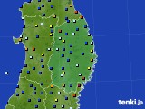 岩手県のアメダス実況(日照時間)(2016年10月12日)