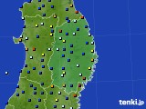 岩手県のアメダス実況(日照時間)(2016年10月12日)